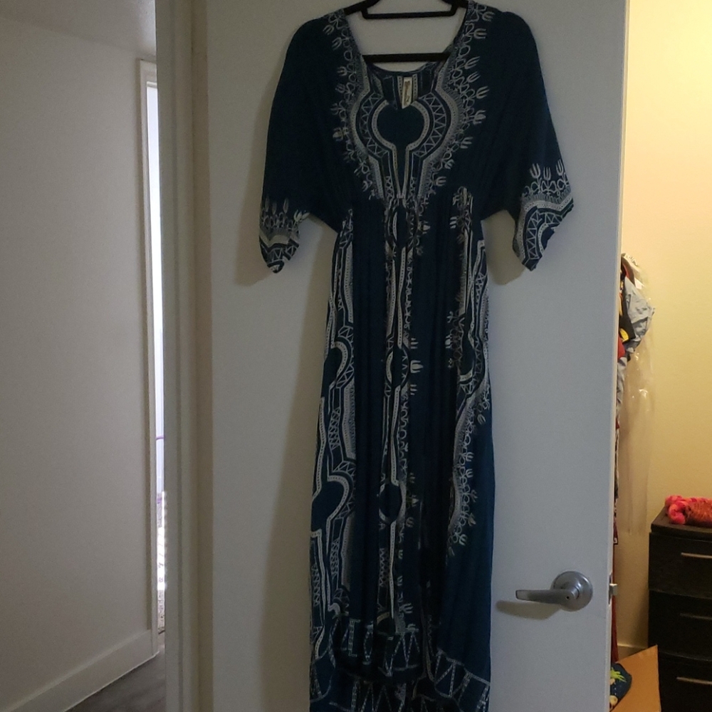 Maxi summer dress, Indian inspired design